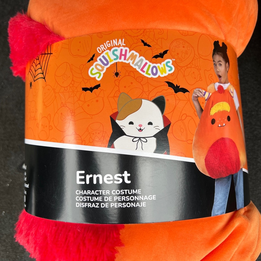 Squishmallows Ernest Kids Costume - Vibrant Orange and Red